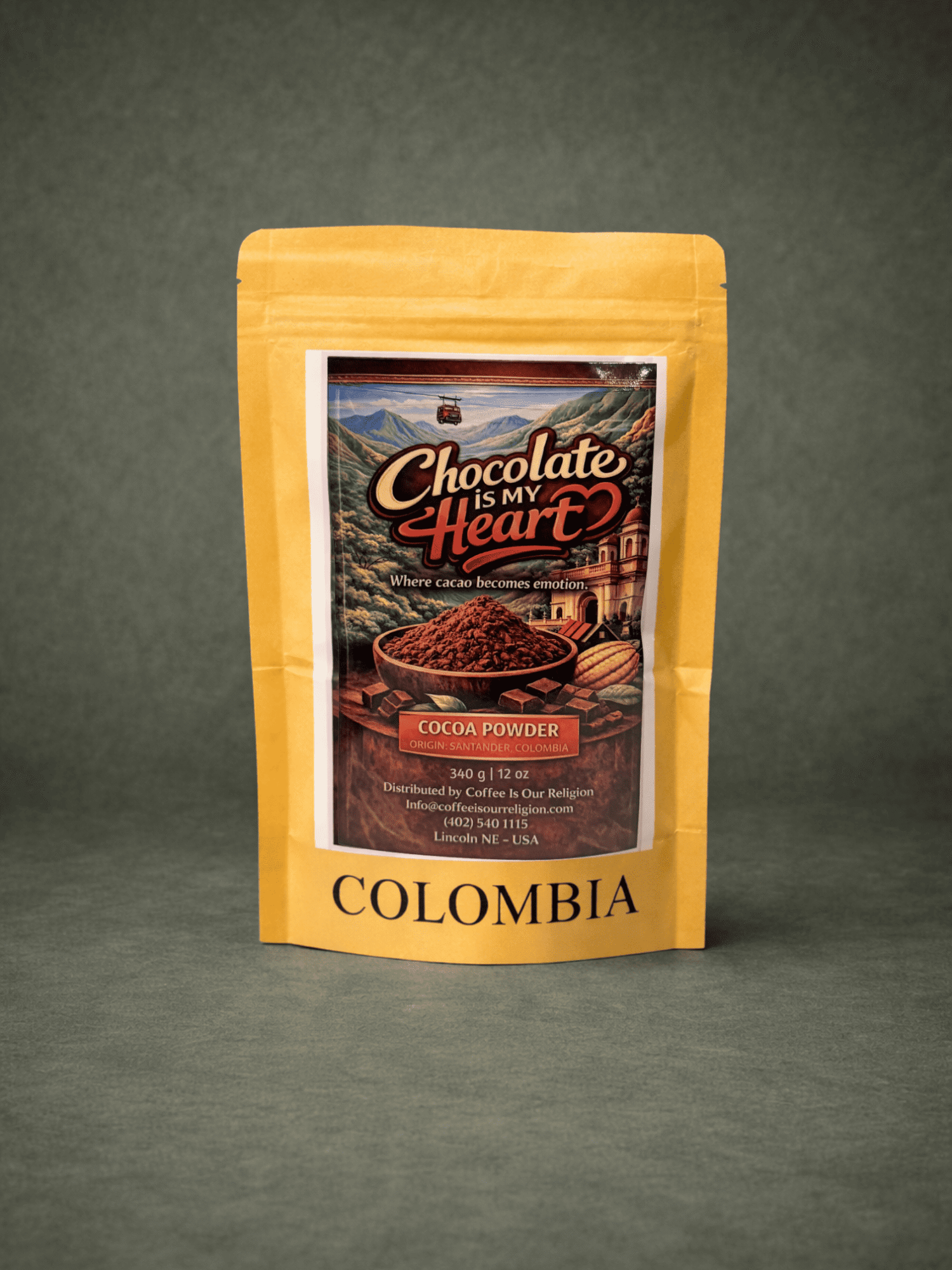 Organic Colombian cacao, 340g