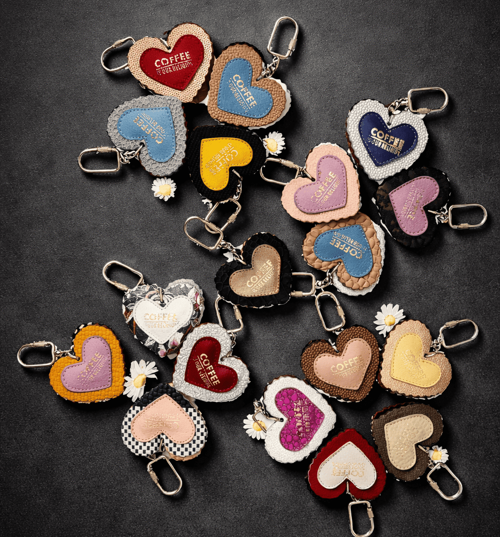 Leather Heart Keychain