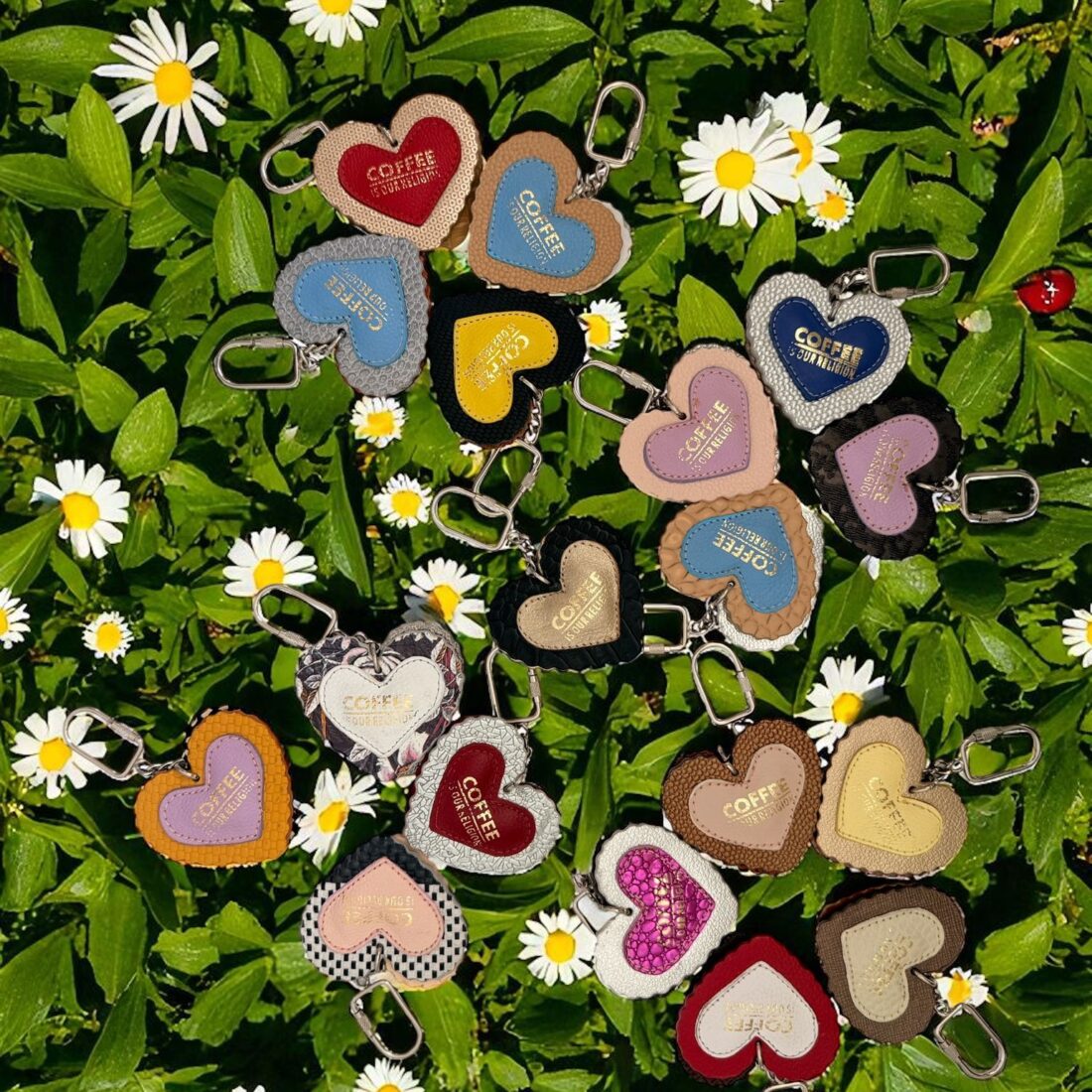 Leather Heart Keychain
