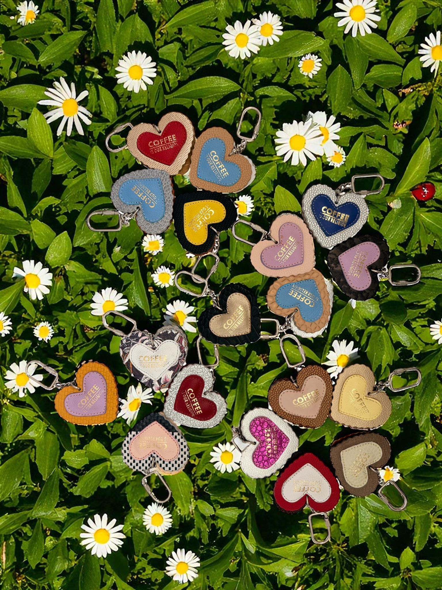 Leather Heart Keychain